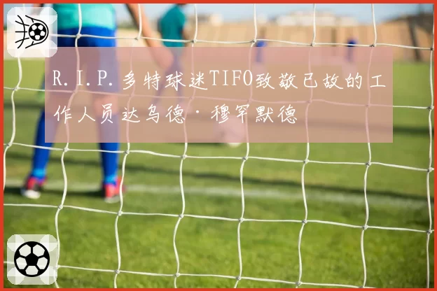 R.I.P.多特球迷TIFO致敬已故的工作人员达乌德·穆罕默德