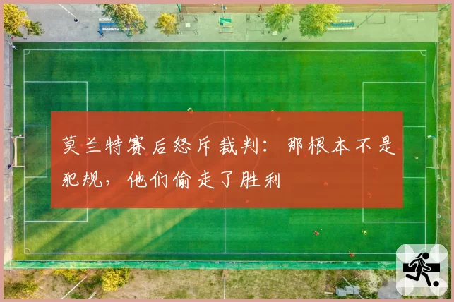 莫兰特赛后怒斥裁判:那根本不是犯规,他们偷走了胜利